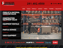 Tablet Screenshot of frontierforklifts.com